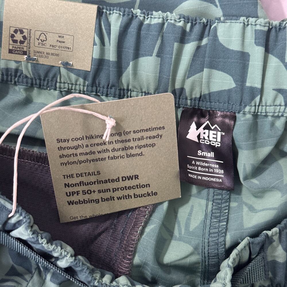 REI Trailmade Amphib Shorts Womens Small Hiking Hike Swim Sun Peak Jasper Green - Picture 9 of 10